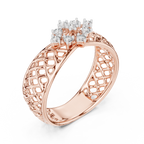 Jaalika Openwork Lattice Lab Grown Diamond Cocktail Ring