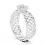 Jaalika Openwork Lattice Lab Grown Diamond Cocktail Ring