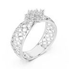 Jaalika Openwork Lattice Lab Grown Diamond Cocktail Ring