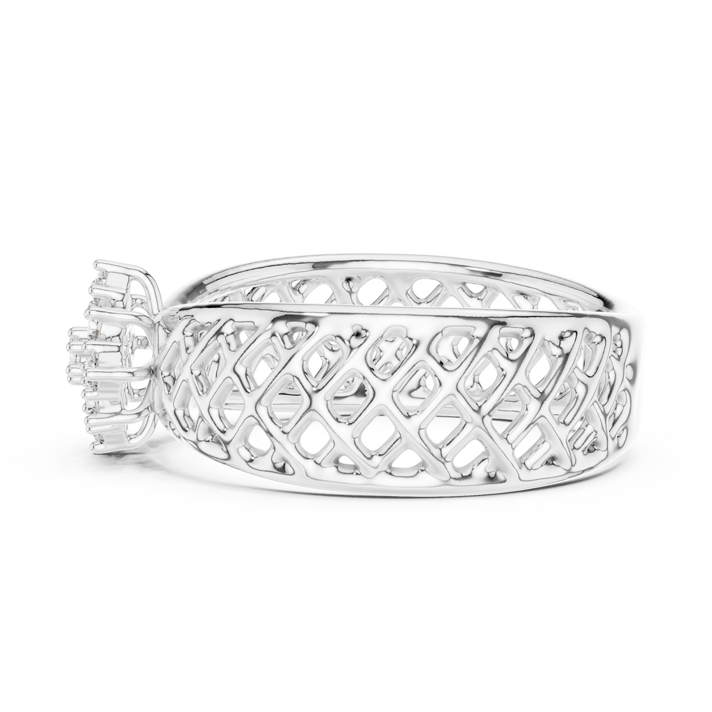 Jaalika Openwork Lattice Lab Grown Diamond Cocktail Ring