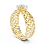 Jaalika Openwork Lattice Lab Grown Diamond Cocktail Ring