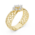 Jaalika Openwork Lattice Lab Grown Diamond Cocktail Ring