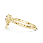 Nazaria Evil Eye Lab Grown Diamond Ring with Dangling Charms
