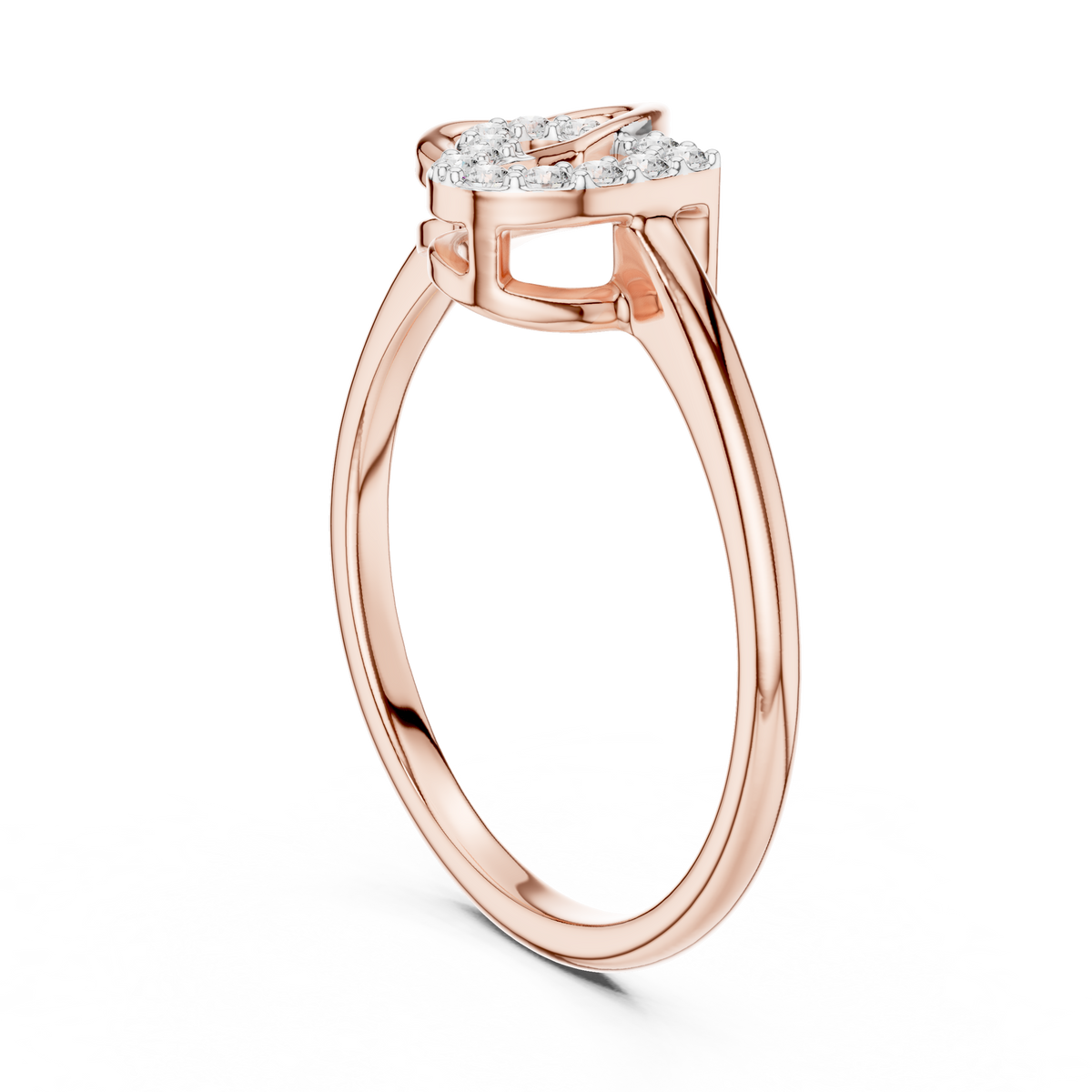 Amoura Interlocking Hearts Lab Grown Diamond Ring