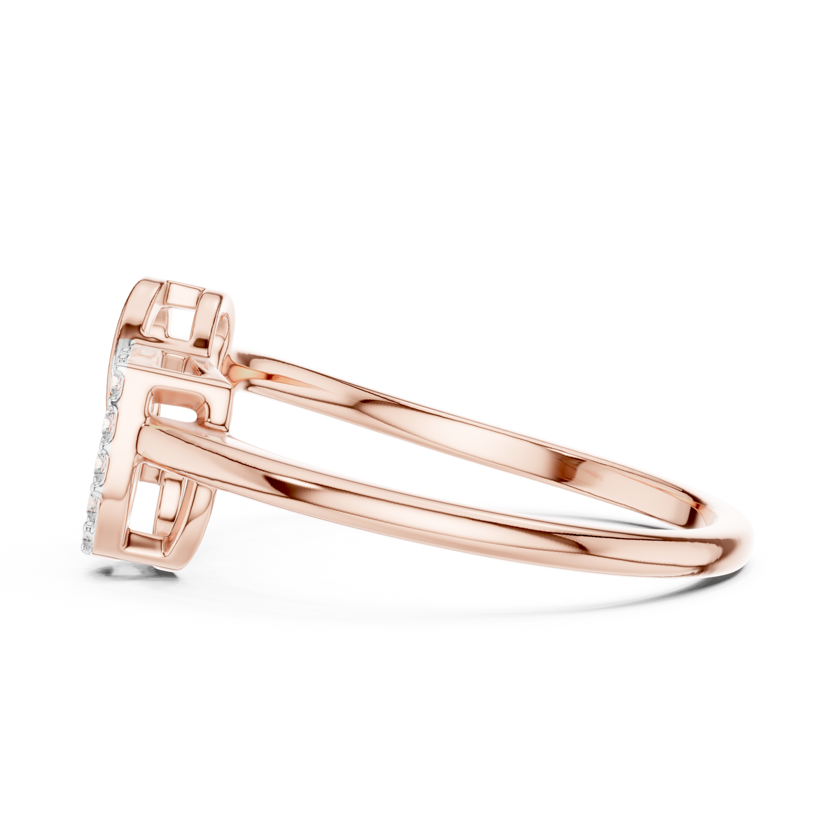 Amoura Interlocking Hearts Lab Grown Diamond Ring