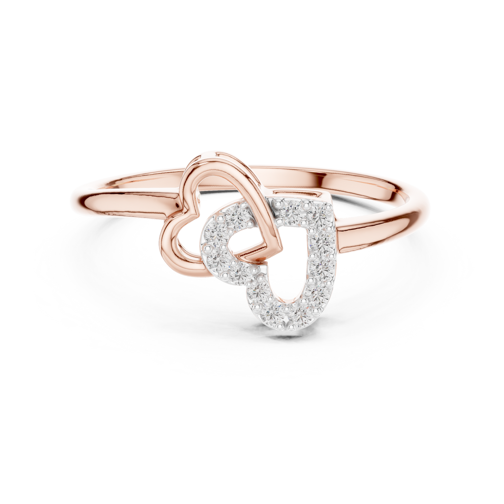 Amoura Interlocking Hearts Lab Grown Diamond Ring