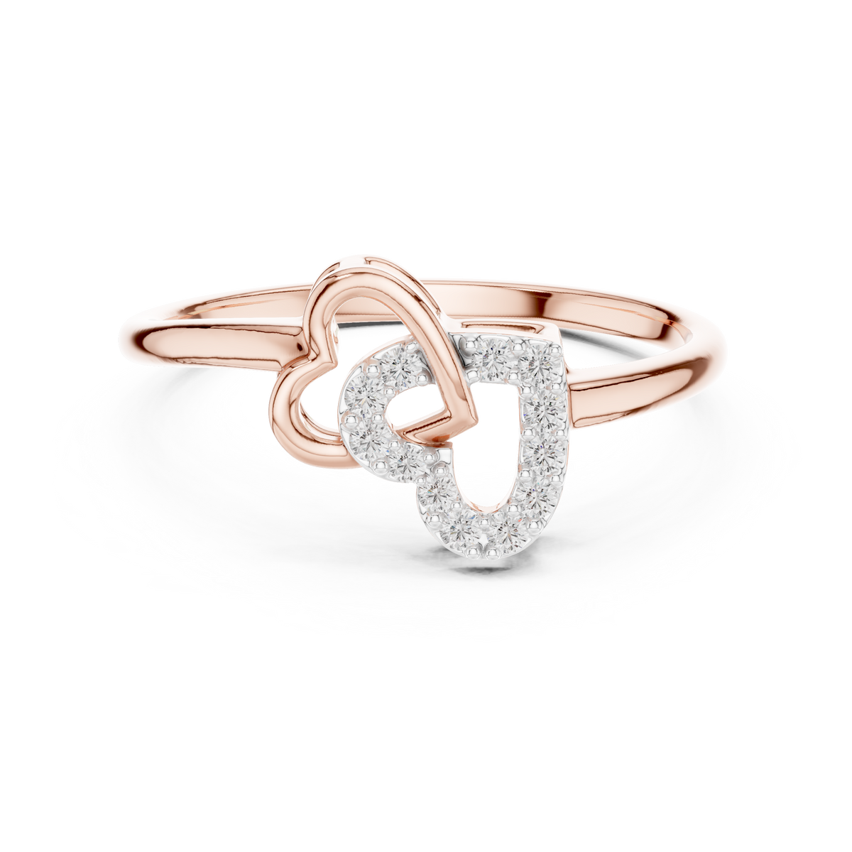 Amoura Interlocking Hearts Lab Grown Diamond Ring