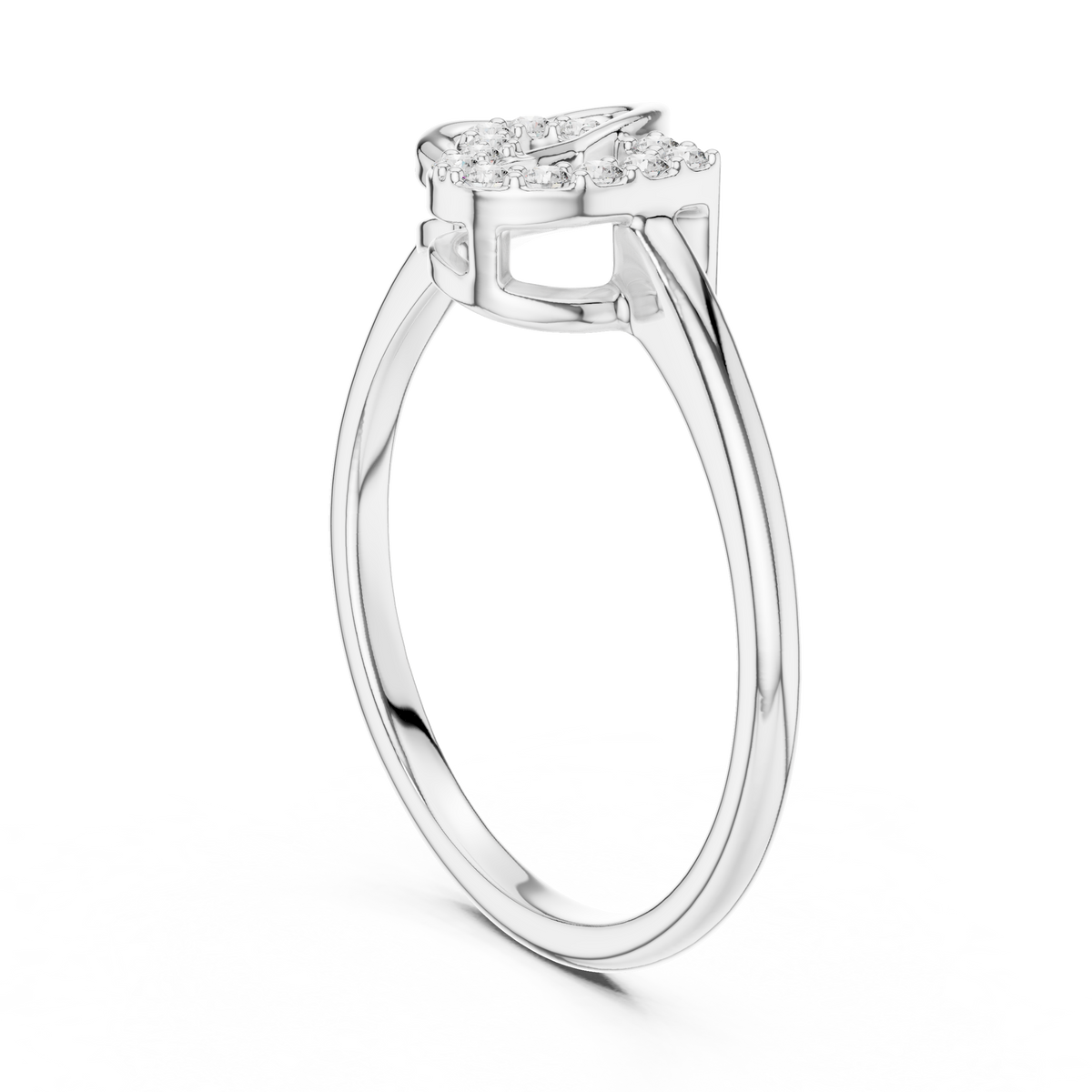Amoura Interlocking Hearts Lab Grown Diamond Ring