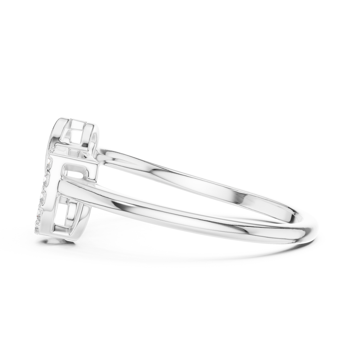 Amoura Interlocking Hearts Lab Grown Diamond Ring