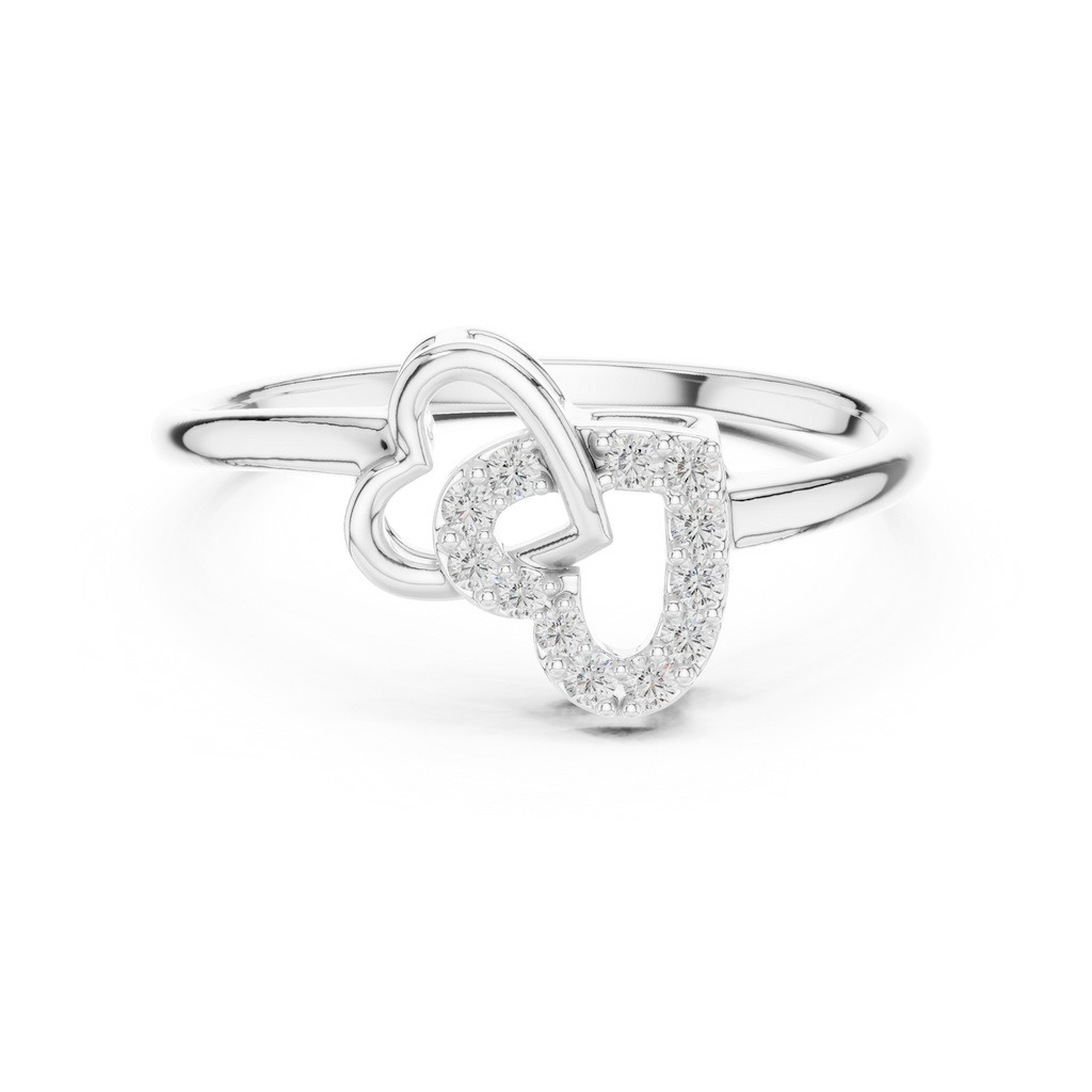 Amoura Interlocking Hearts Lab Grown Diamond Ring
