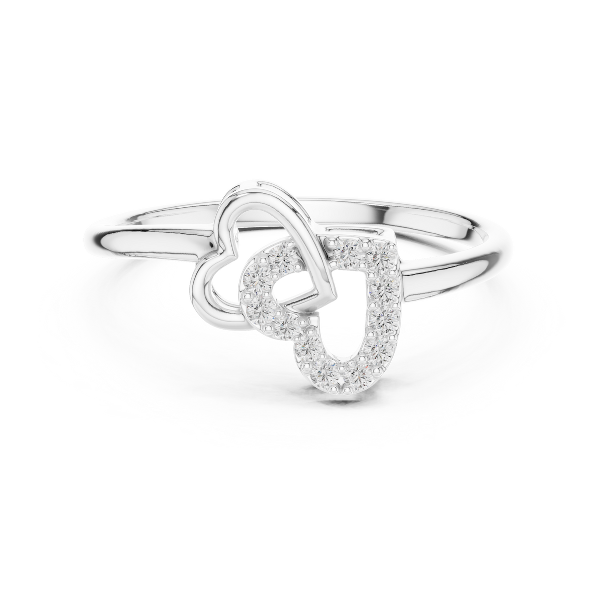 Amoura Interlocking Hearts Lab Grown Diamond Ring