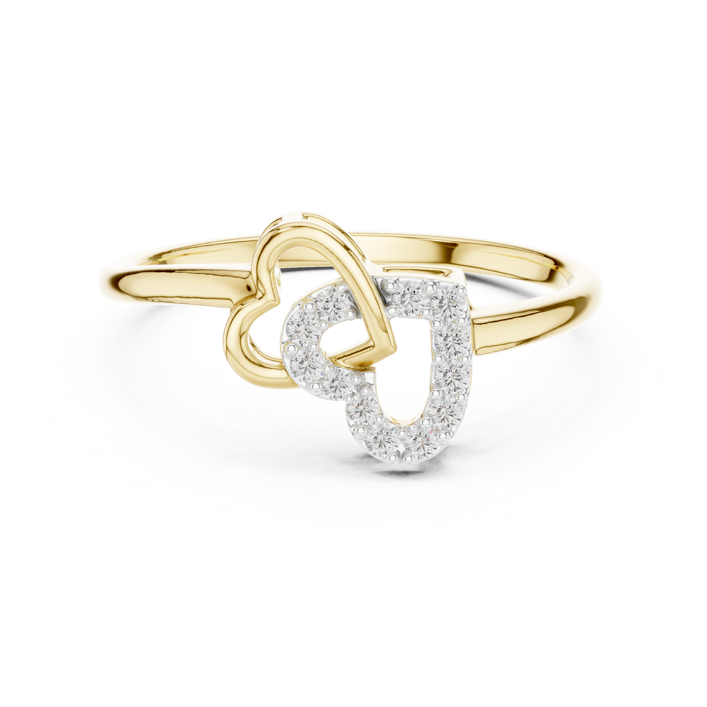 Amoura Interlocking Hearts Lab Grown Diamond Ring