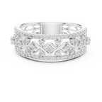 Valencia Lab Grown Diamond Lattice Wide Band Ring with Pavé Edges