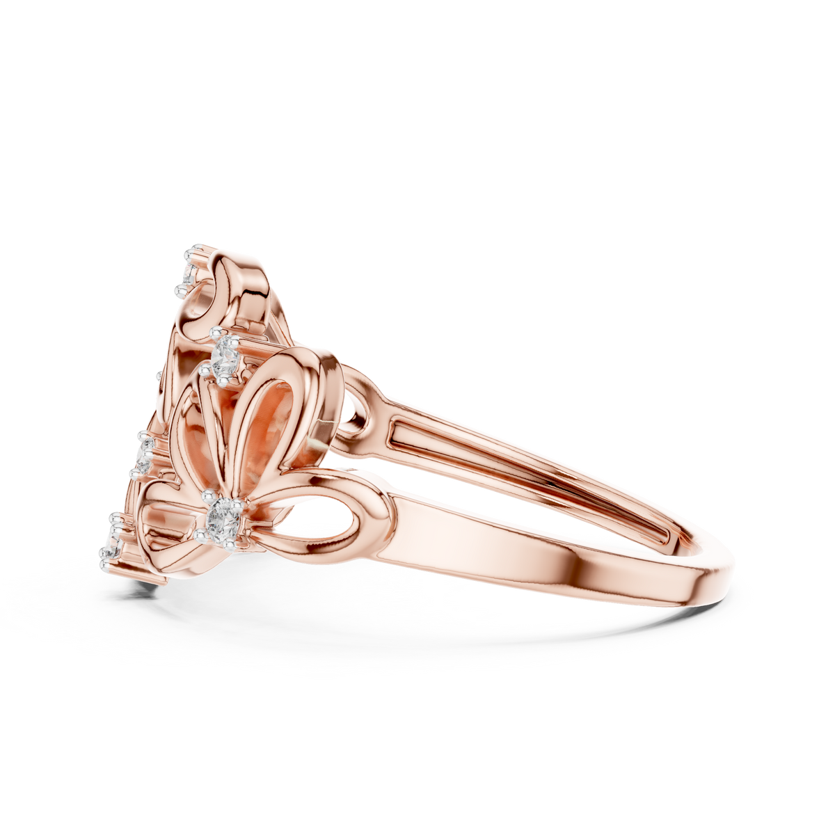 Primrose Lab Grown Diamond Floral Petal Cocktail Ring