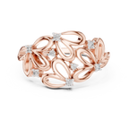 Primrose Lab Grown Diamond Floral Petal Cocktail Ring