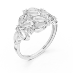 Primrose Lab Grown Diamond Floral Petal Cocktail Ring