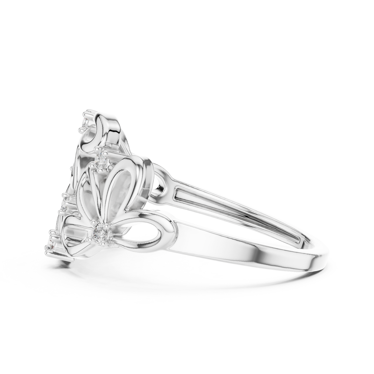 Primrose Lab Grown Diamond Floral Petal Cocktail Ring