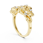 Primrose Lab Grown Diamond Floral Petal Cocktail Ring