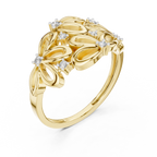 Primrose Lab Grown Diamond Floral Petal Cocktail Ring