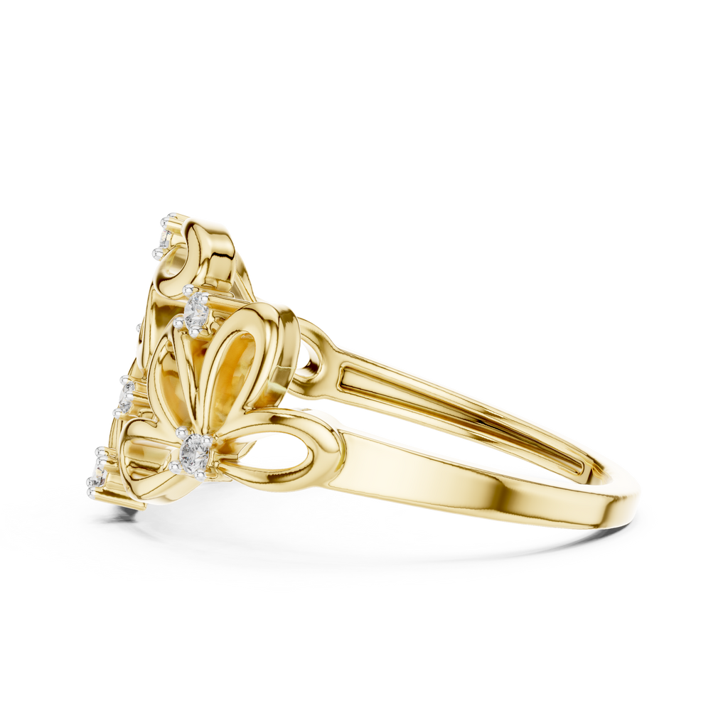 Primrose Lab Grown Diamond Floral Petal Cocktail Ring