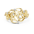 Primrose Lab Grown Diamond Floral Petal Cocktail Ring