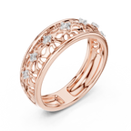 Maharani Lab Grown Diamond Openwork Filigree Wide Band Ring