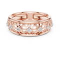Maharani Lab Grown Diamond Openwork Filigree Wide Band Ring
