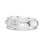 Maharani Lab Grown Diamond Openwork Filigree Wide Band Ring