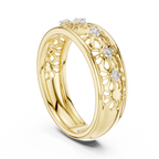 Maharani Lab Grown Diamond Openwork Filigree Wide Band Ring