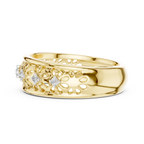 Maharani Lab Grown Diamond Openwork Filigree Wide Band Ring