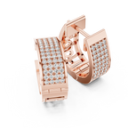Wunderschöne Diamant-Creolen | Elegante Gold-Diamant-Creolen für Damen
