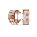 Wunderschöne Diamant-Creolen | Elegante Gold-Diamant-Creolen für Damen