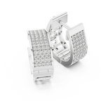 Wunderschöne Diamant-Creolen | Elegante Gold-Diamant-Creolen für Damen