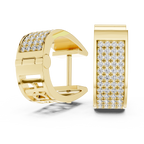 Wunderschöne Diamant-Creolen | Elegante Gold-Diamant-Creolen für Damen