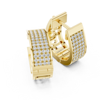 Wunderschöne Diamant-Creolen | Elegante Gold-Diamant-Creolen für Damen