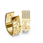 Wunderschöne Diamant-Creolen | Elegante Gold-Diamant-Creolen für Damen