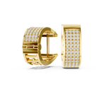 Wunderschöne Diamant-Creolen | Elegante Gold-Diamant-Creolen für Damen