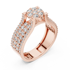 Zelavienne Floral Cluster Lab Grown Diamond Statement Ring