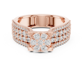 Zelavienne Floral Cluster Lab Grown Diamond Statement Ring