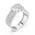 Zelavienne Floral Cluster Lab Grown Diamond Statement Ring