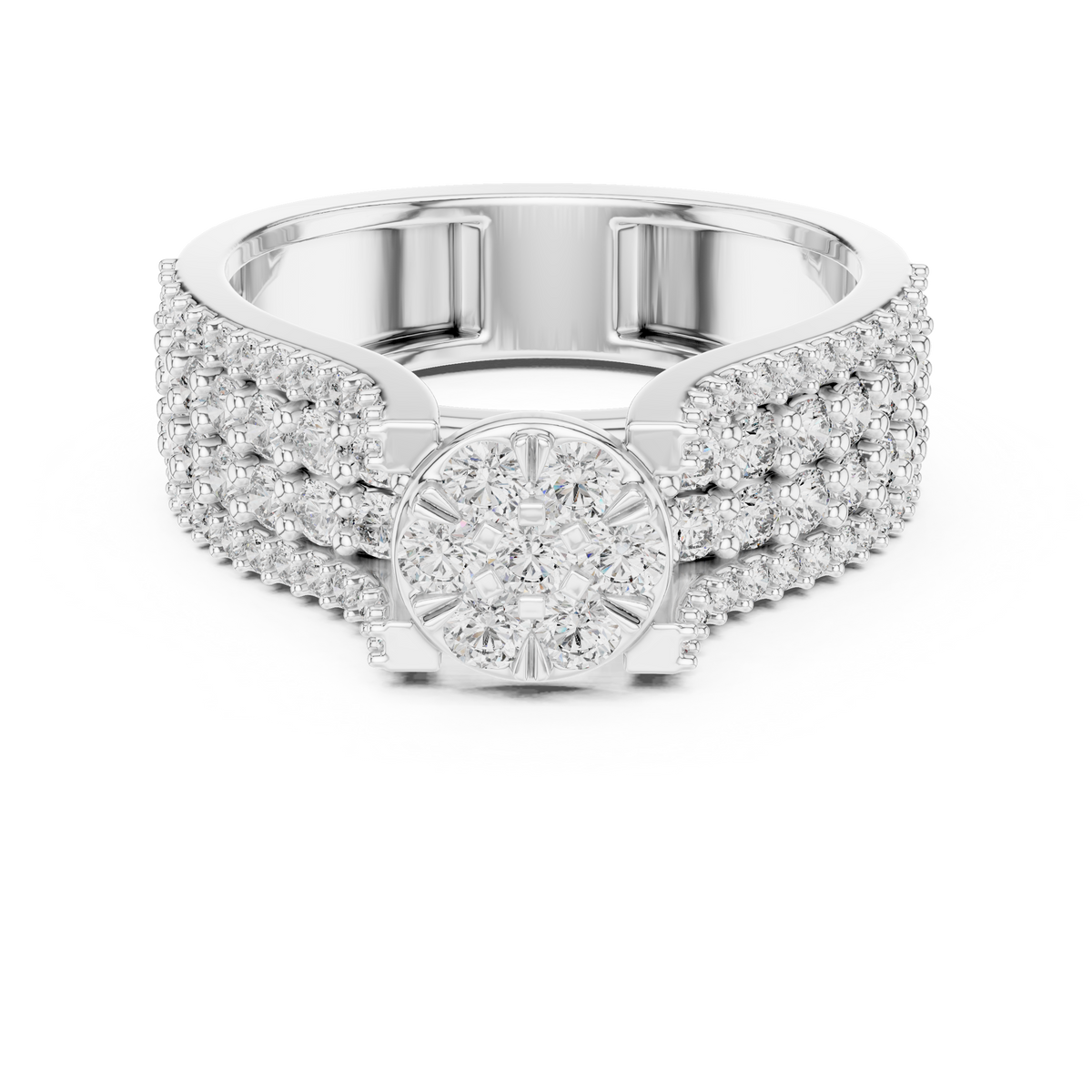 Zelavienne Floral Cluster Lab Grown Diamond Statement Ring