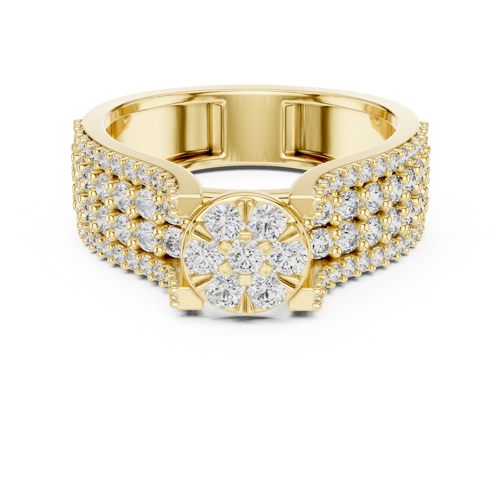 Zelavienne Floral Cluster Lab Grown Diamond Statement Ring