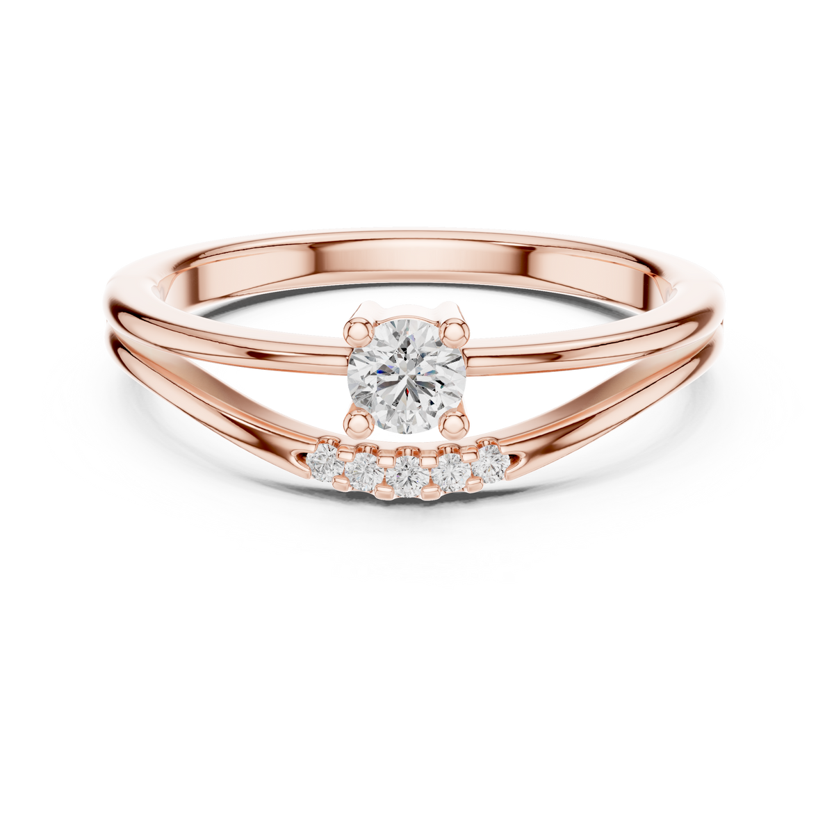 Aveloria Crossover Floral Lab Grown Diamond Ring.