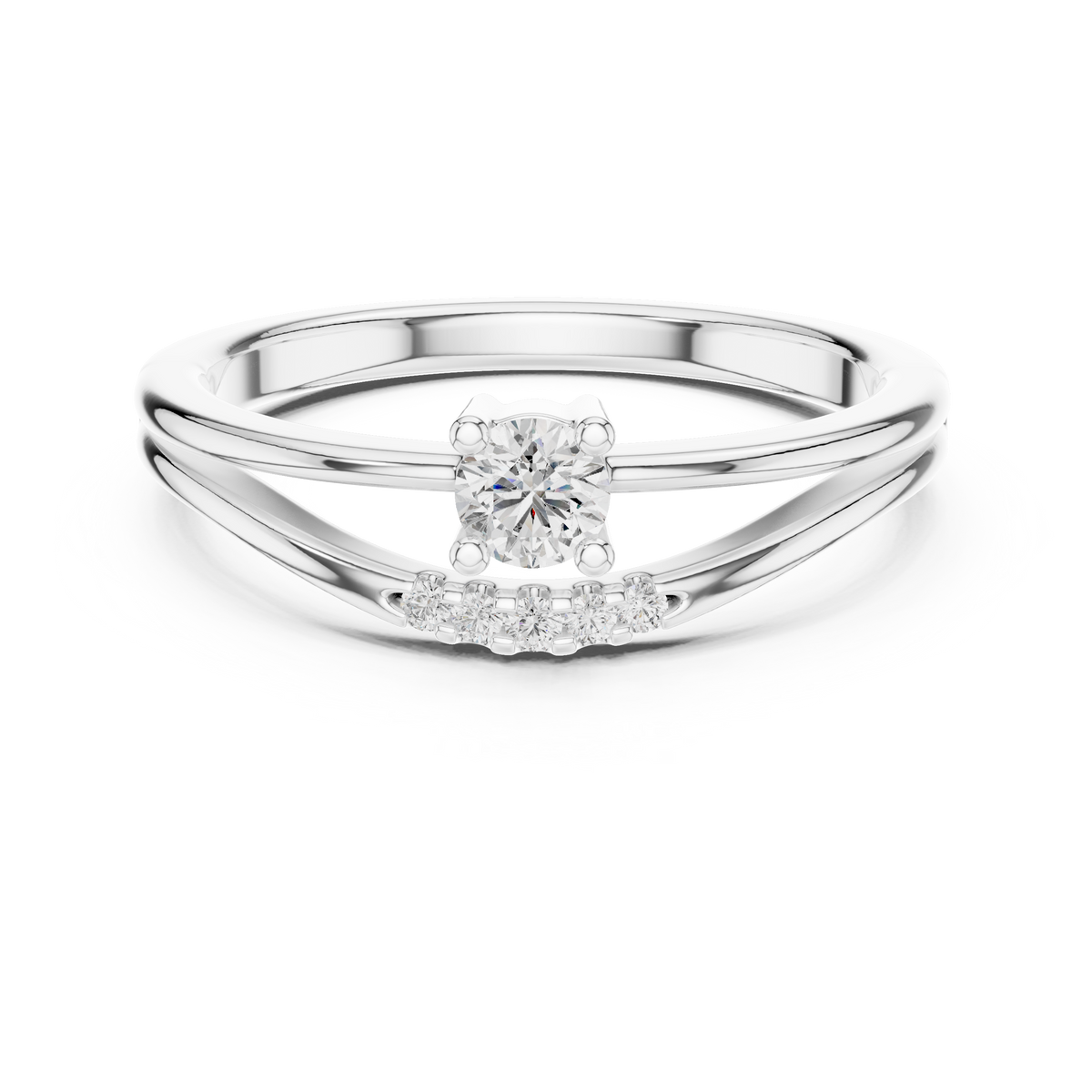 Aveloria Crossover Floral Lab Grown Diamond Ring.