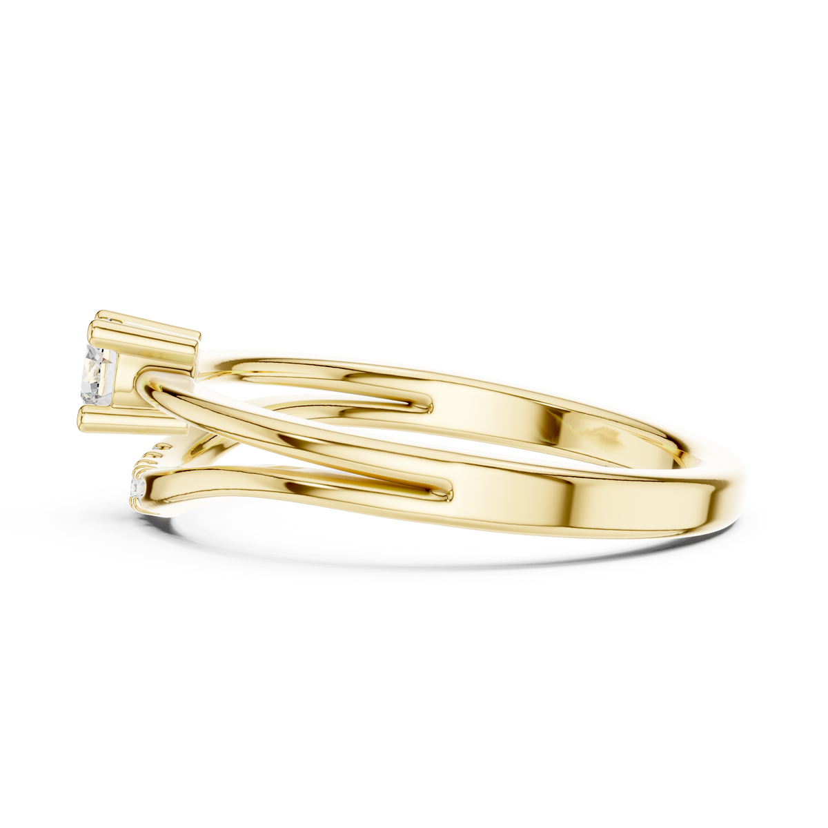Aveloria Crossover Floral Lab Grown Diamond Ring.