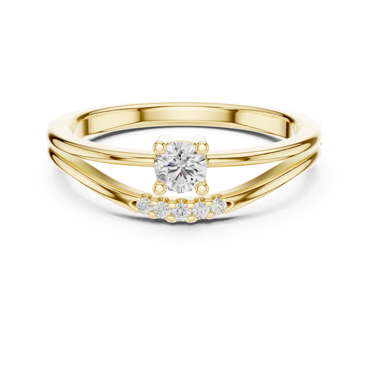 Aveloria Crossover Floral Lab Grown Diamond Ring.