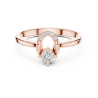 Elarova Oval Halo Lab Grown Diamond Ring