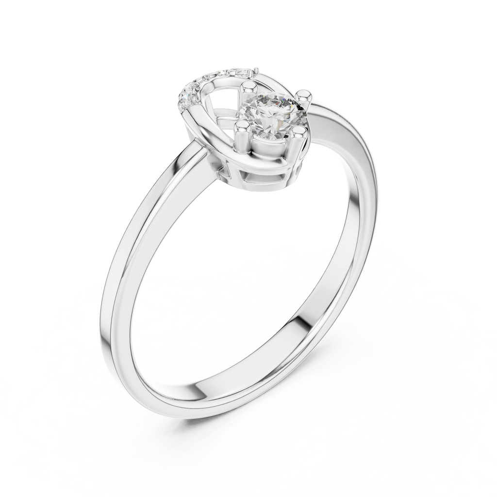 Elarova Oval Halo Lab Grown Diamond Ring