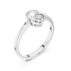 Elarova Oval Halo Lab Grown Diamond Ring