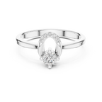 Elarova Oval Halo Lab Grown Diamond Ring